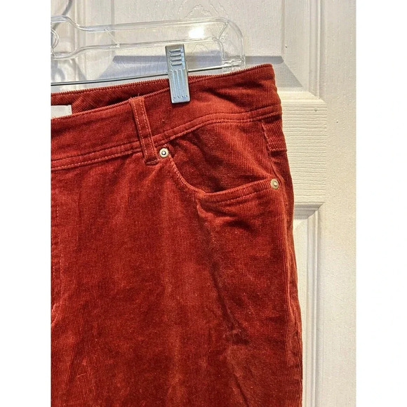 Cato Est.1946 Contemporary Red Brown Burnt Orange Corduroy Pants Size 14 - Picture 2 of 7